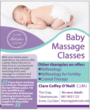Therapies Offered. Baby massage flyer